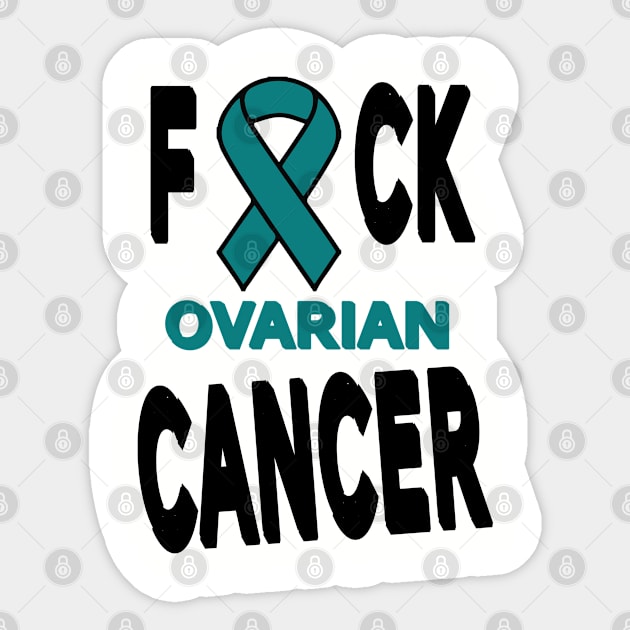 F*CK Ovarian Cancer Sticker by RKP'sTees